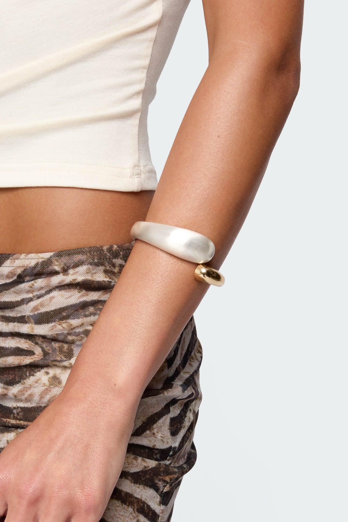 Mixed Tone Wrap Cuff Bracelet Product Image