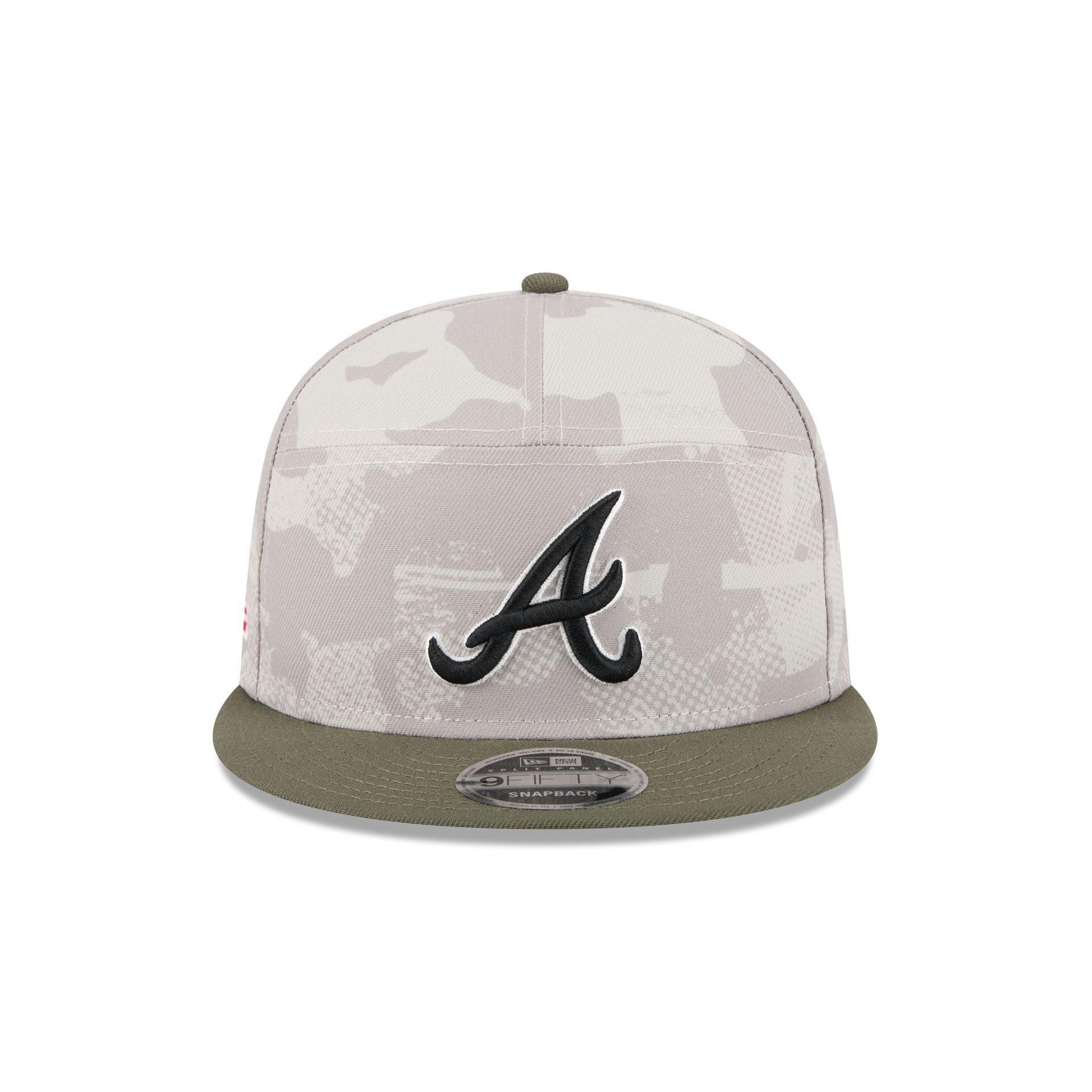 Atlanta Braves Armed Forces Day 2025 Split Panel 9FIFTY Snapback Hat Male Product Image
