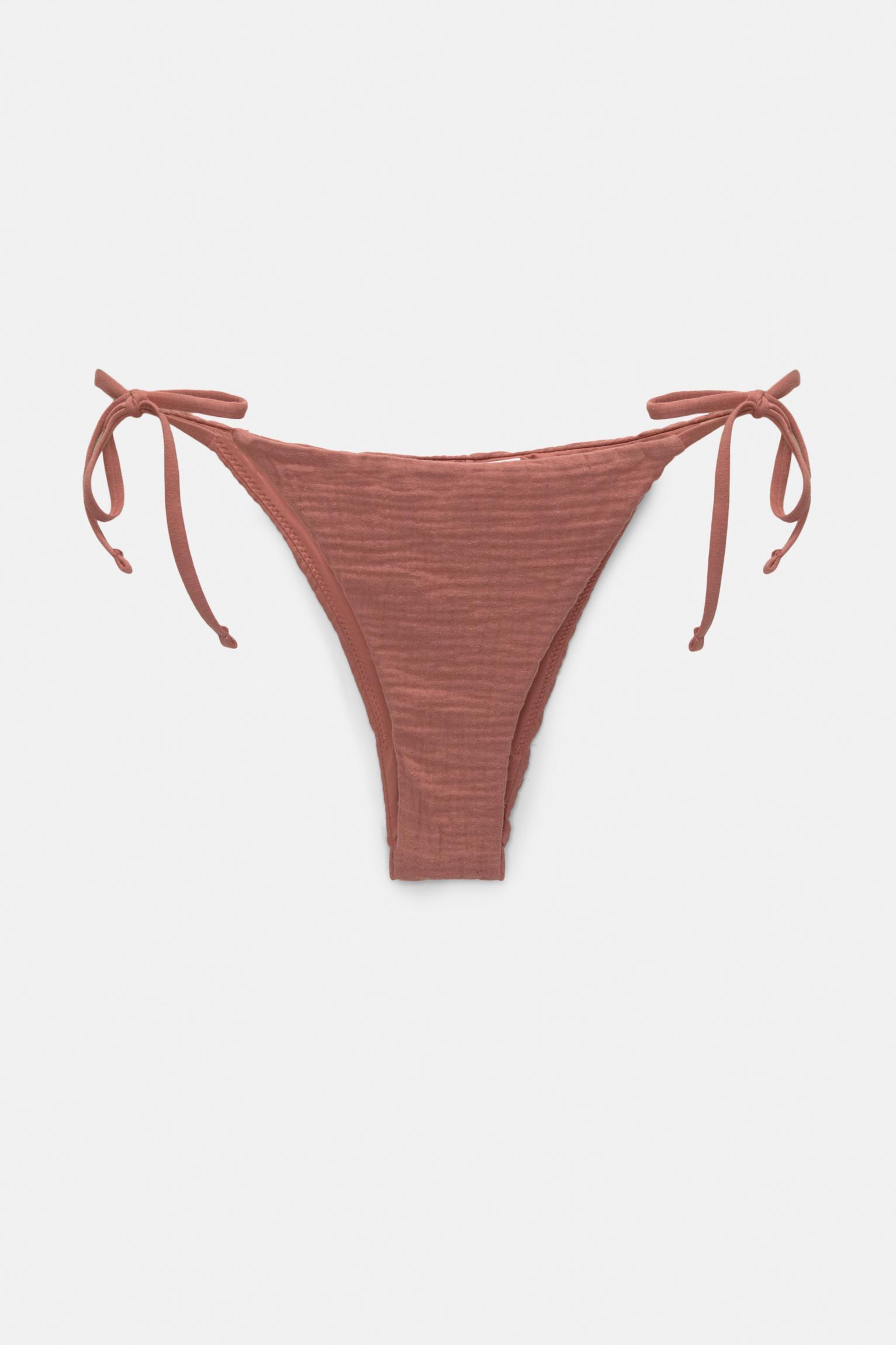 Textured bikini bottoms with bows Product Image