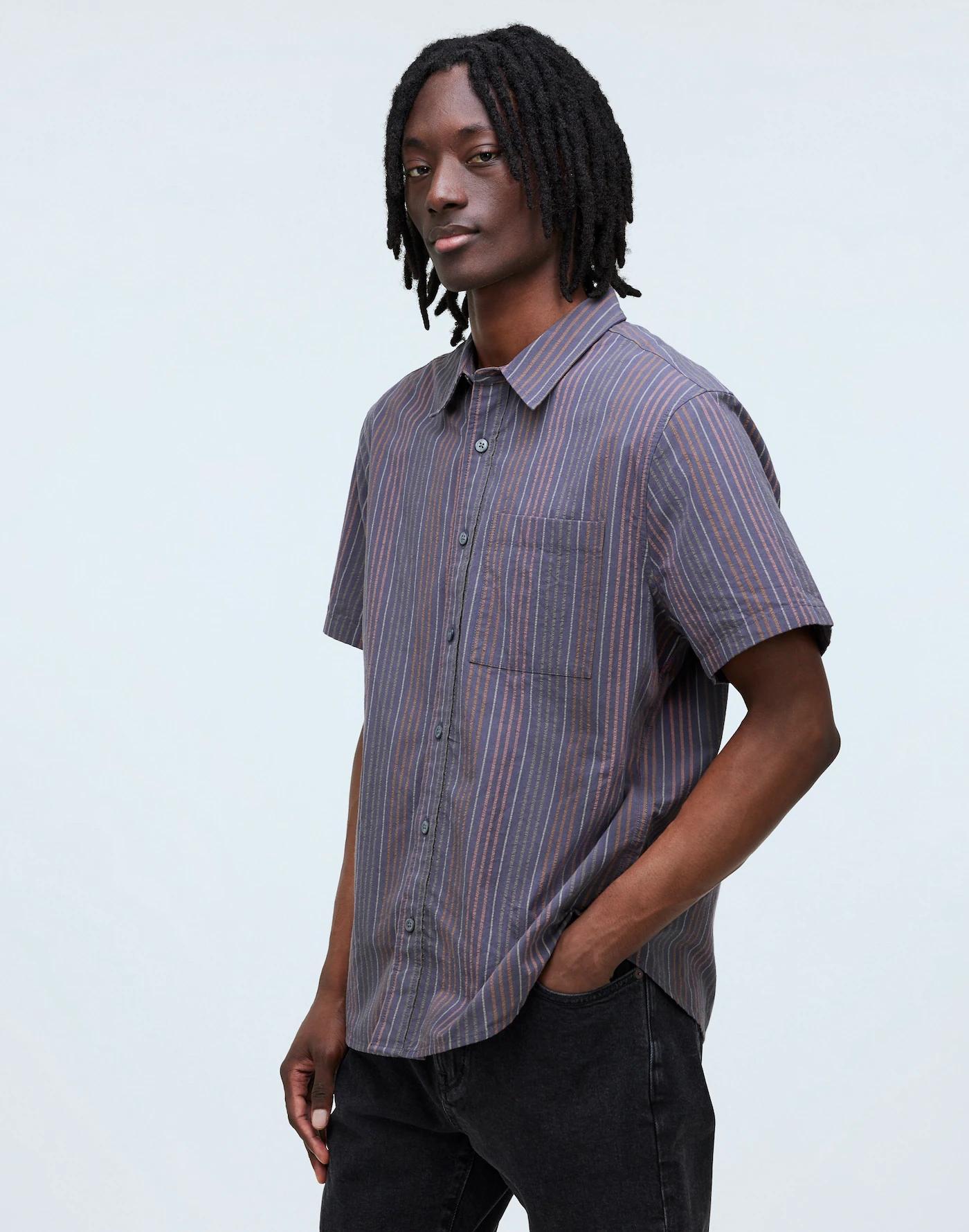 Perfect Short-Sleeve Shirt in Seersucker Product Image