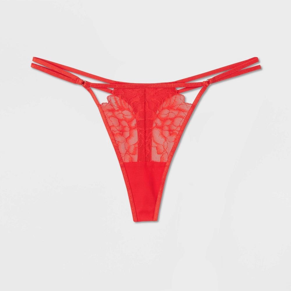 Women's Lace String Thong- Auden™ Red L Product Image