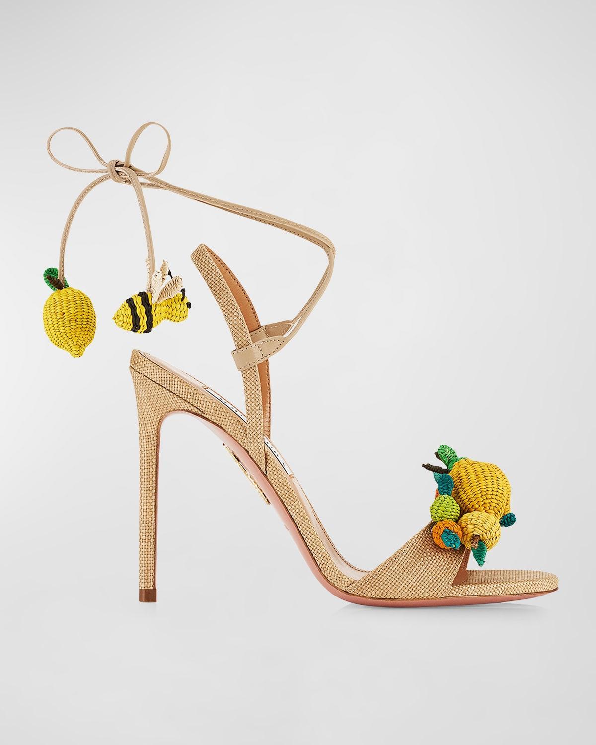 Aquazzura Citrus Punch 105 Sandal in Nude Product Image