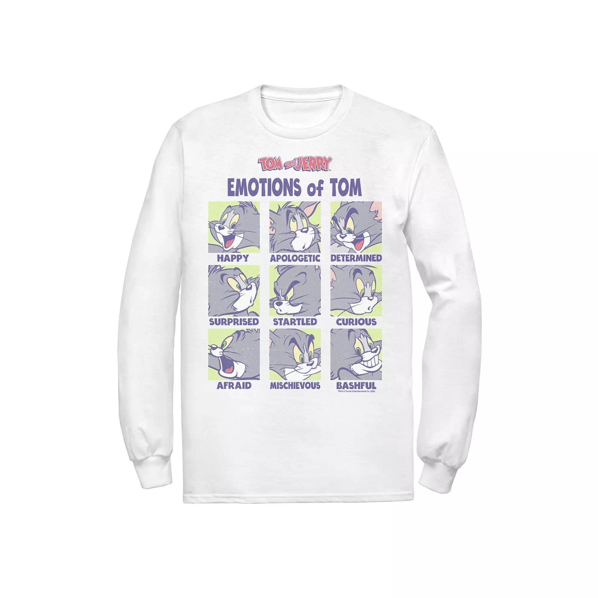 Mens Tom And Jerry The Many Emotions Of Tom Portrait Panels Tee, Men's,  Product Image