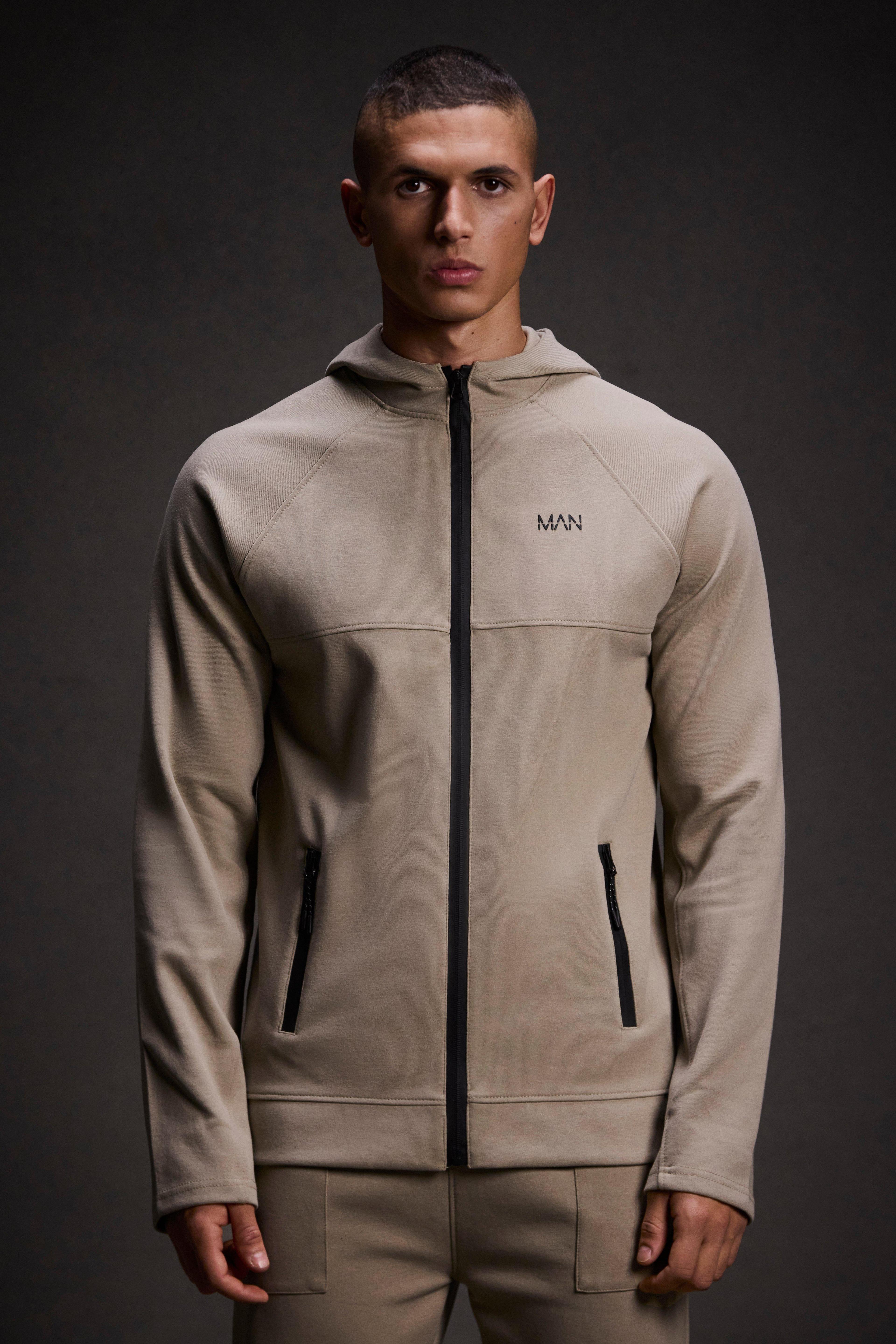 Man Active Fleece Oversized Zip Thru Hoodie | boohooMAN USA Product Image