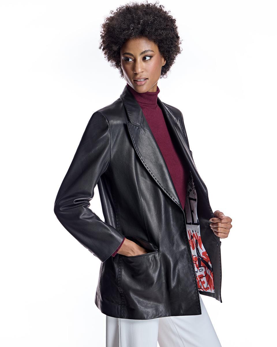 Leather Blazer Product Image