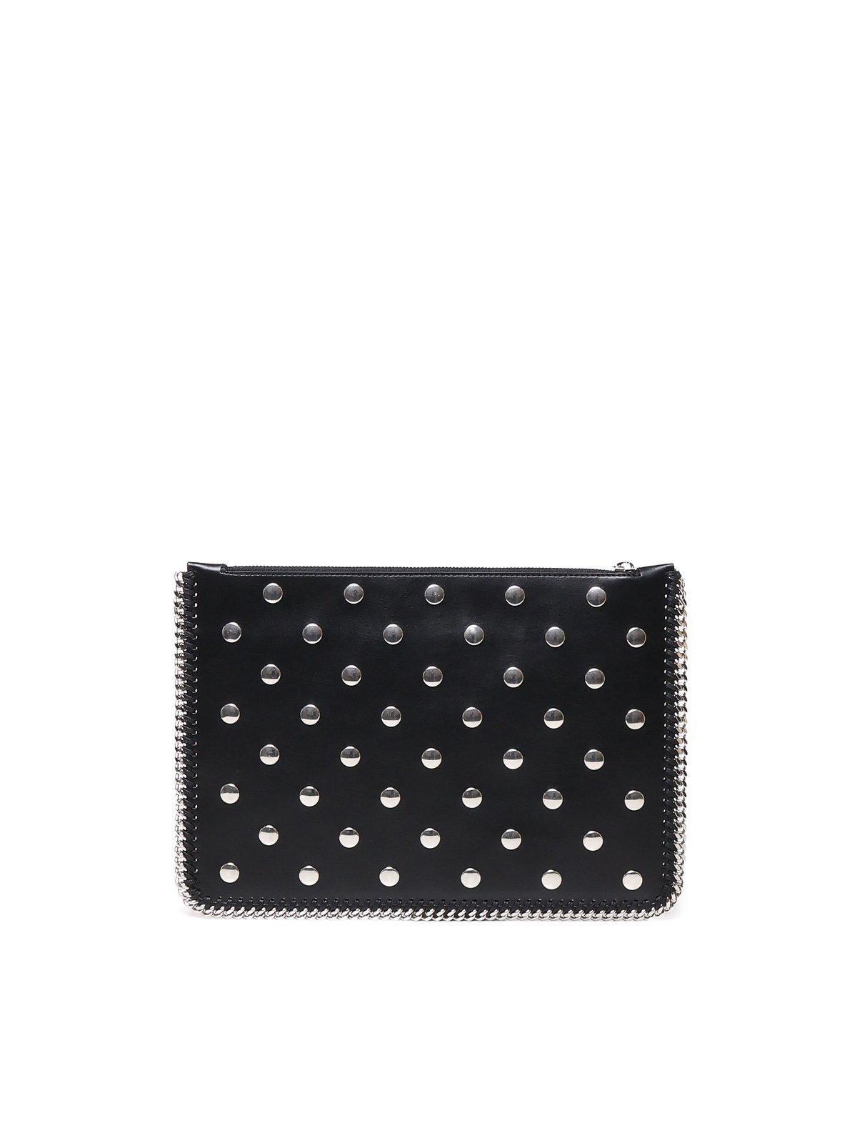 Falabella Studded Zippered Pouch Bag In Black Product Image