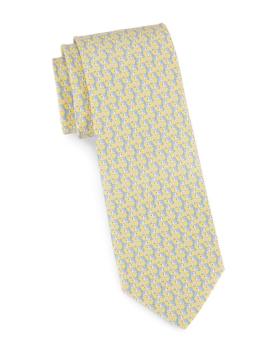 Mens Vito Elephant Silk Tie Product Image