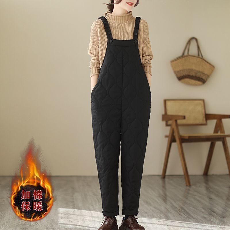 Plain Quilted Baggy Dungaree Product Image