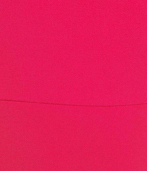 Donna Karan Plus Size Cady Crepe Split V Neck Short Sleeve Sheath Midi Dress Product Image