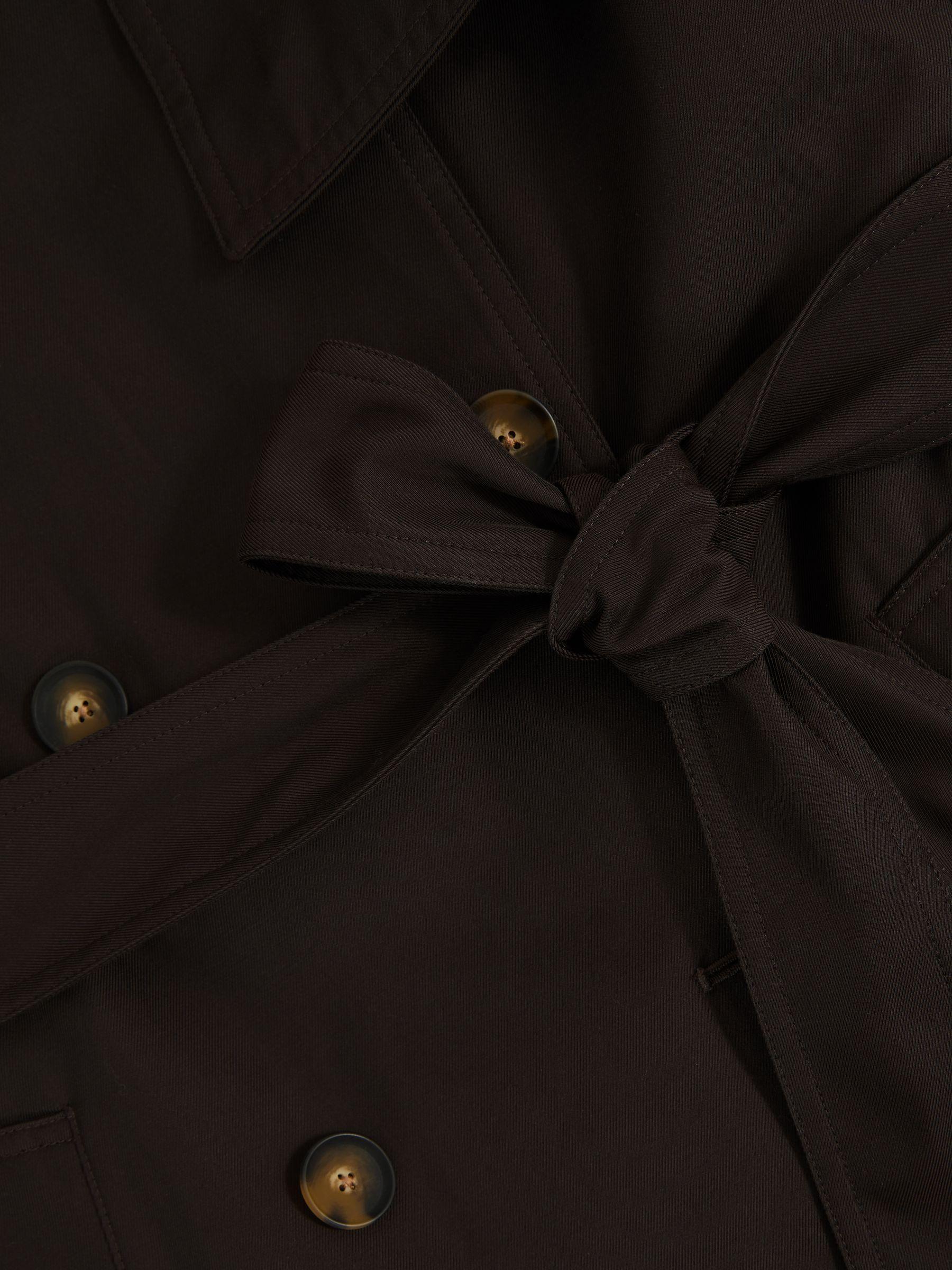 Petite Hooded Insert Trench Coat in Chocolate Brown Product Image