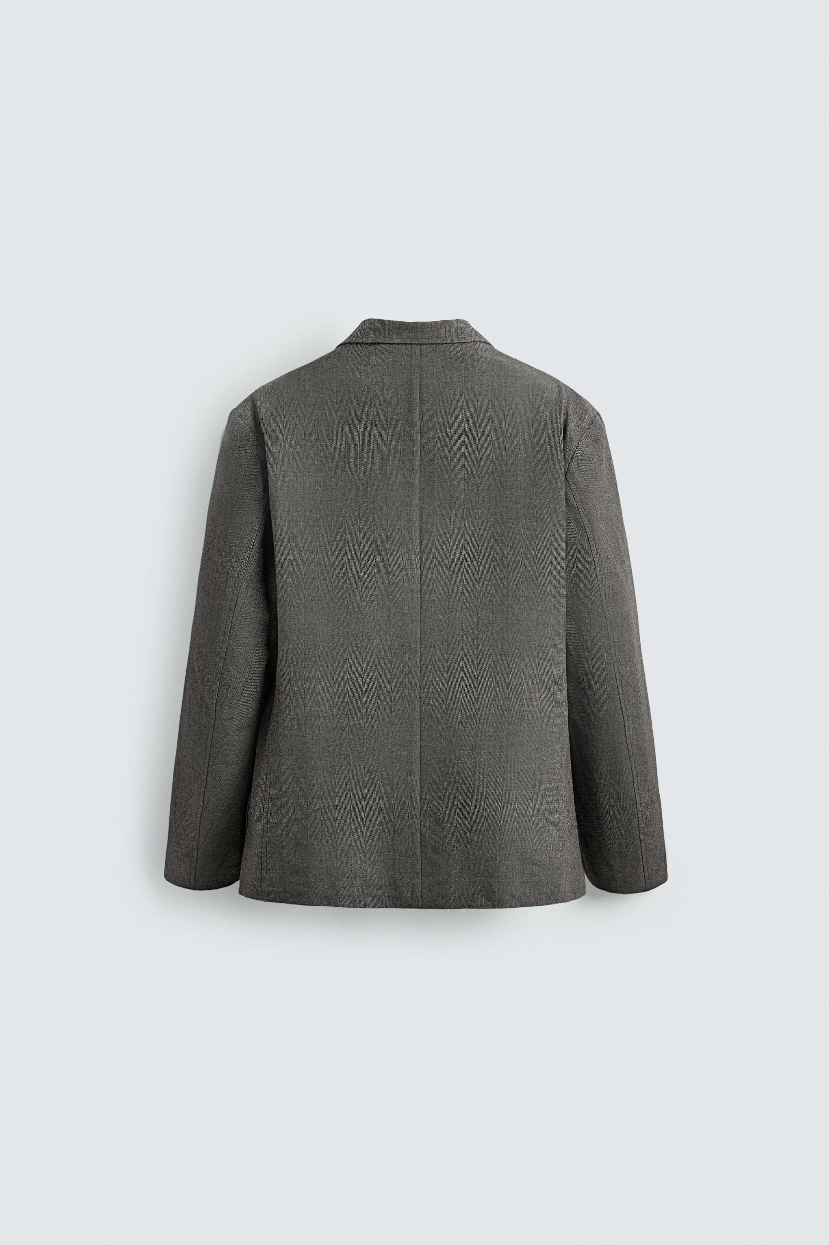 HERRINGBONE TEXTURED BLAZER Product Image