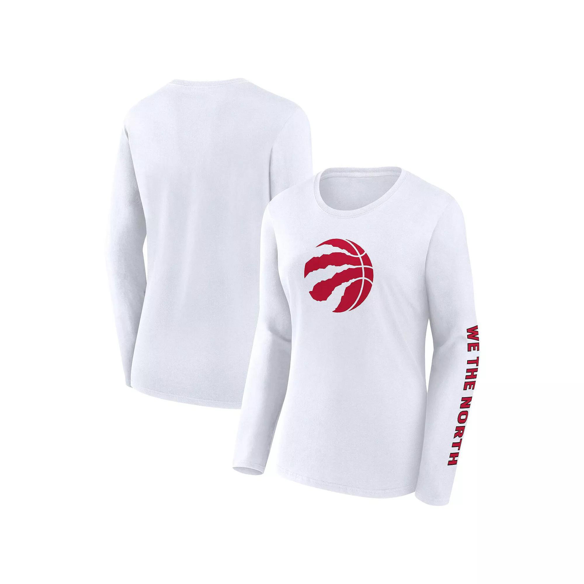 Women's Fanatics White Toronto Raptors Long Sleeve T-Shirt,  Product Image