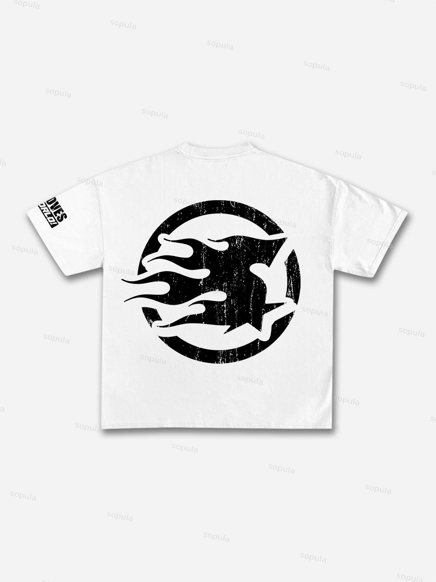 Men's God Loves The World Vintage Graphic Cotton T-Shirt Product Image