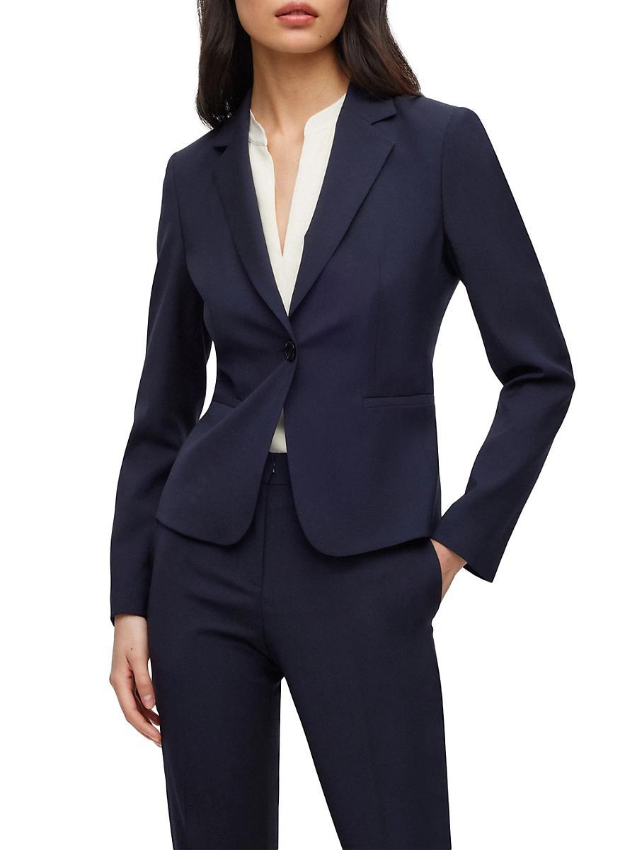 Womens Slim-Fit Jacket In Virgin Wool Product Image