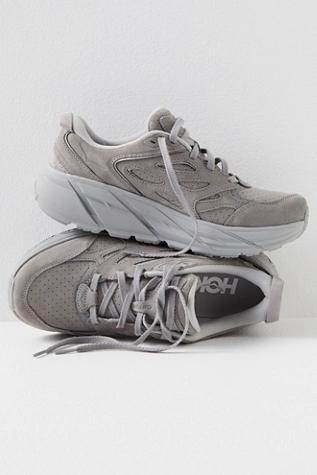 HOKA®  Clifton L Suede Sneakers Product Image