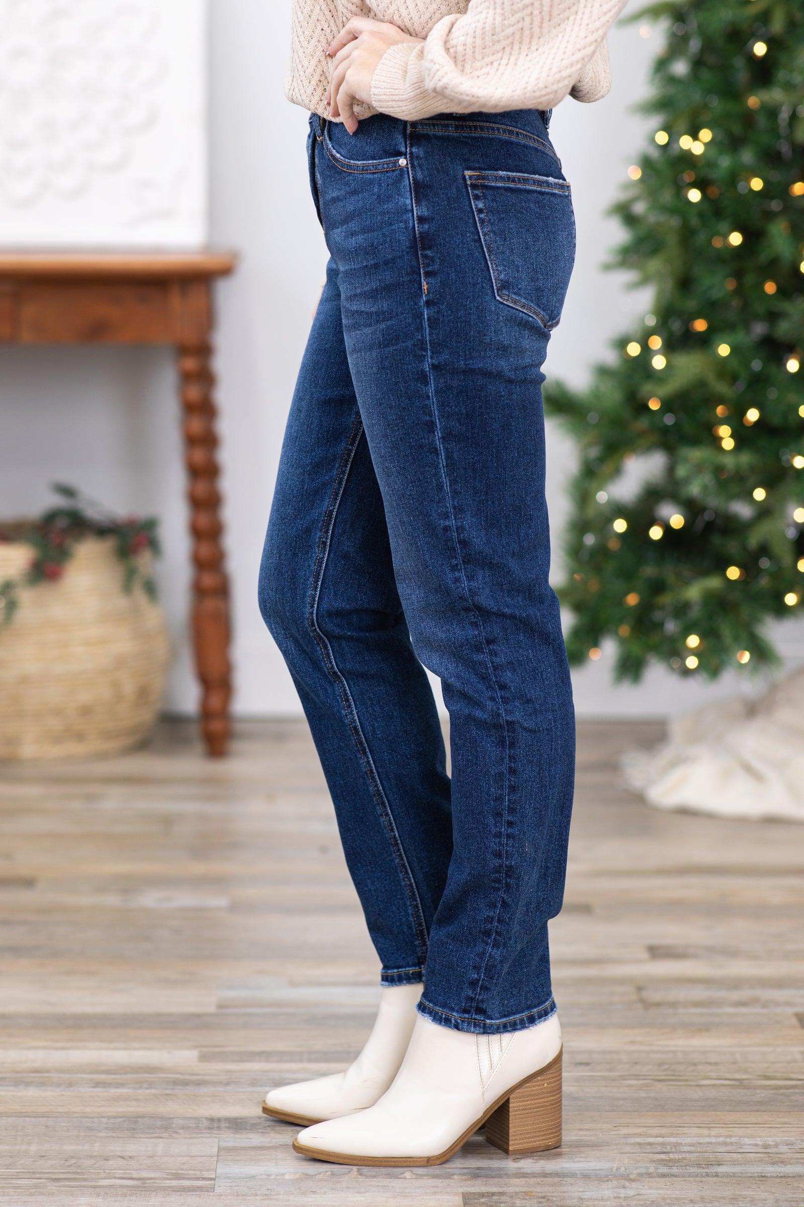 Mica High Wedge Straight Leg Jeans Product Image