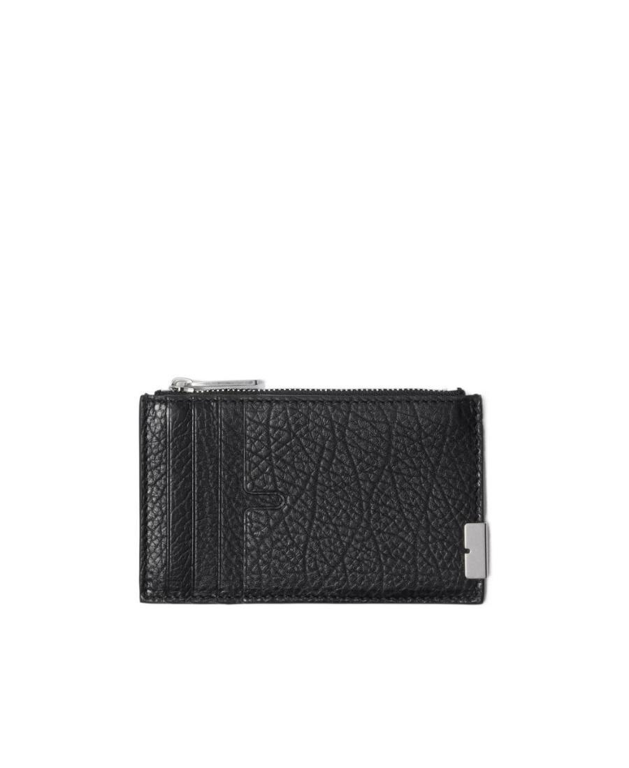 BURBERRY Logo-engraved Leather Wallet In Black Product Image