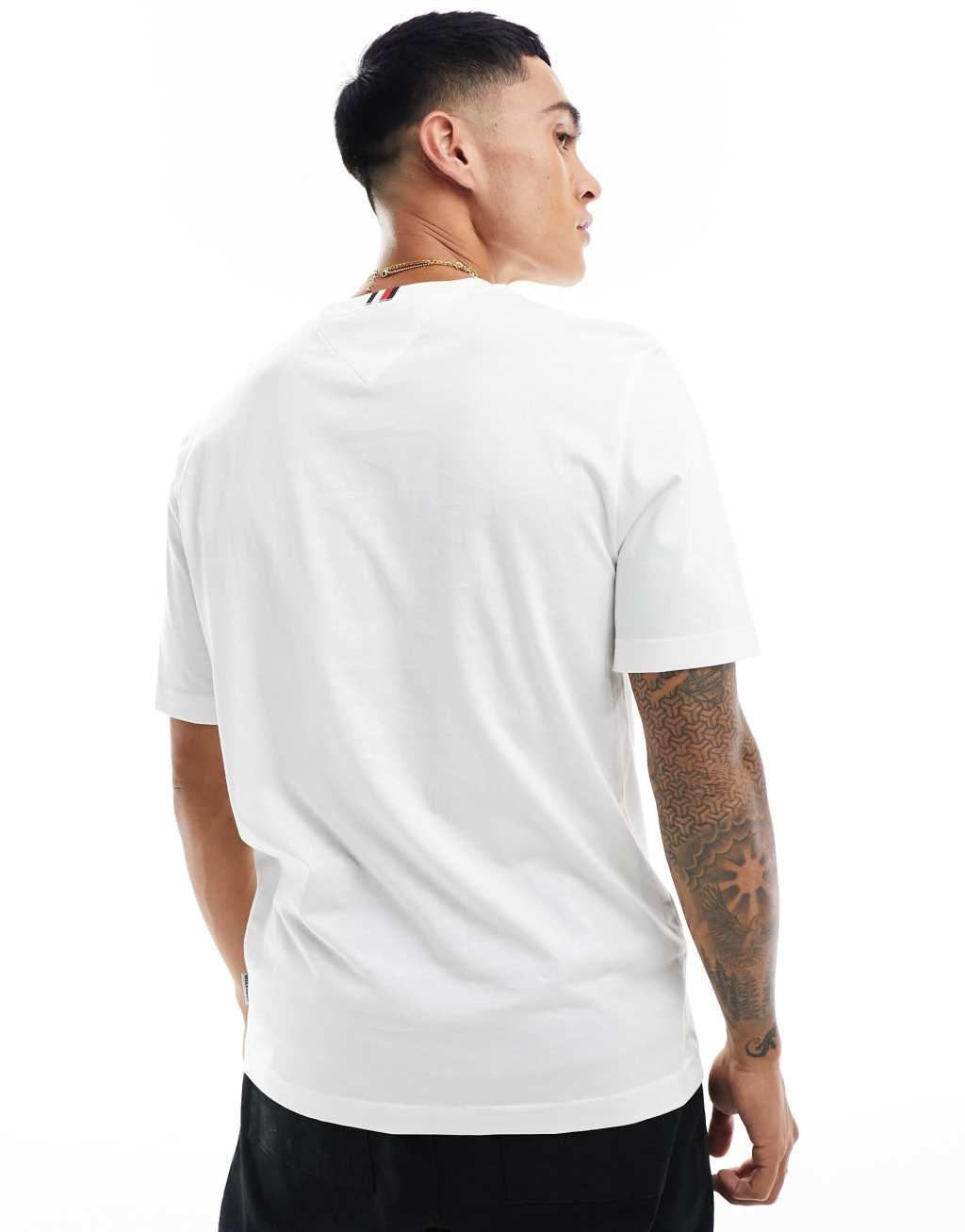 Tommy Hilfiger monotype box T-shirt in white Product Image