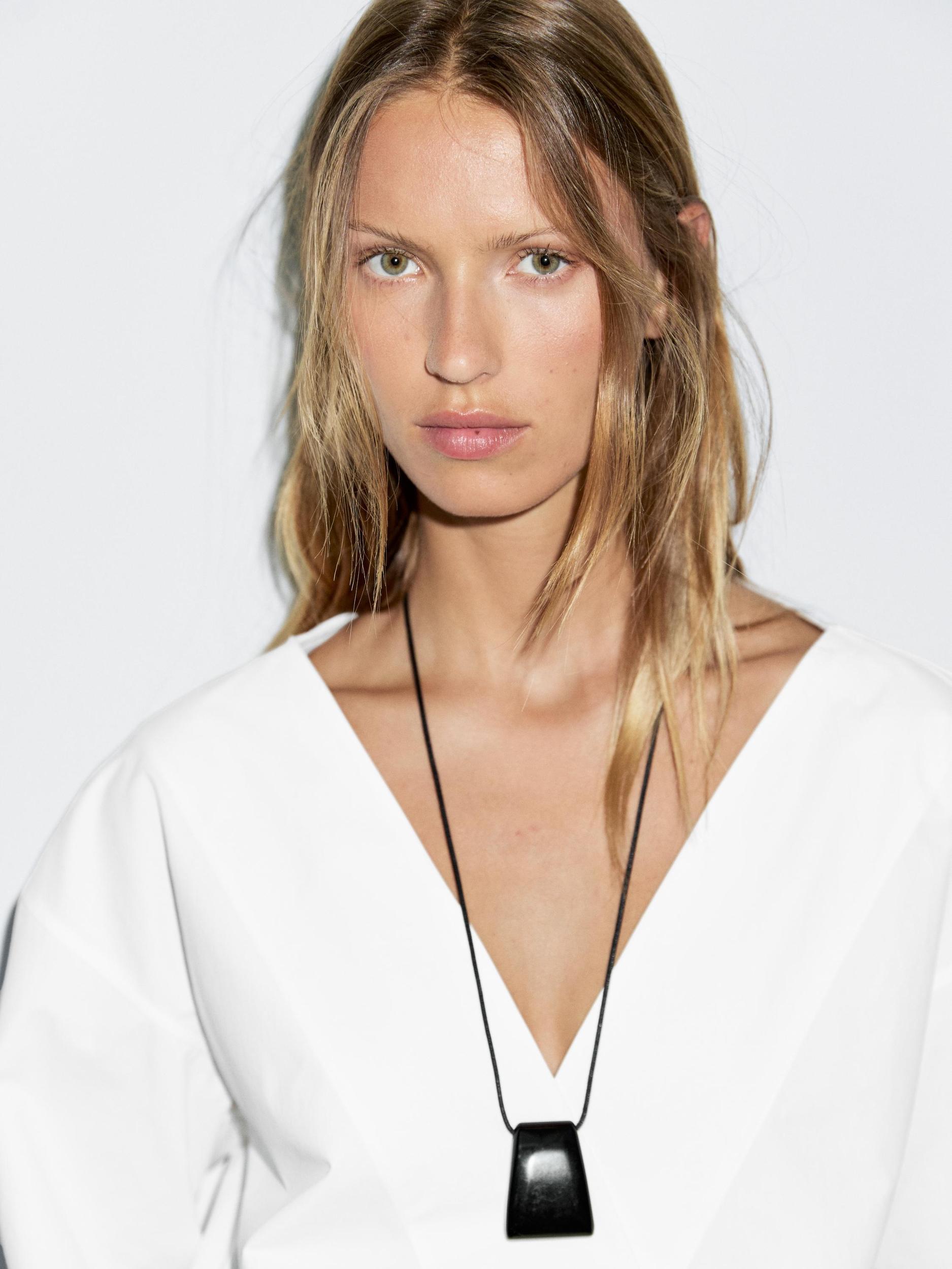 100% cotton surplice blouse Product Image