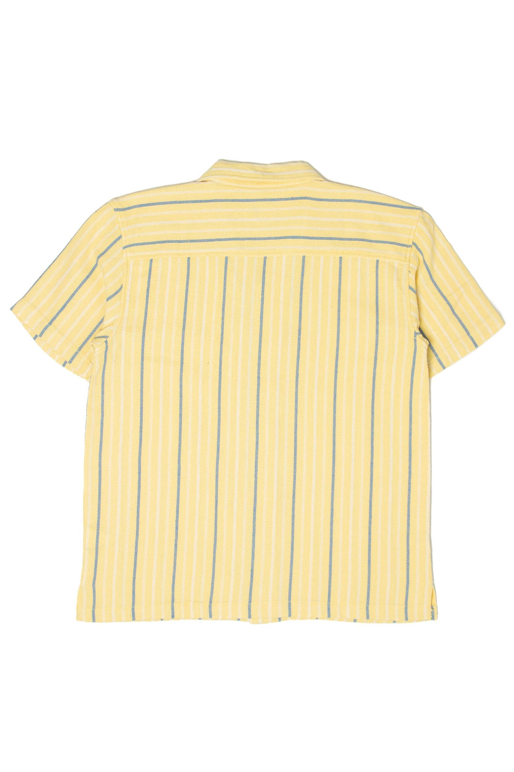 Yellow Striped Woven Button-Up Shirt Product Image
