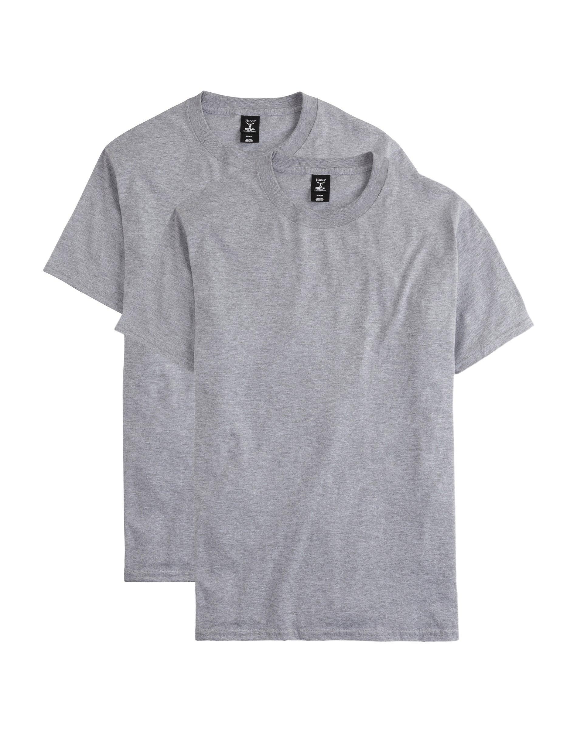 Hanes Beefy-T Unisex Heavyweight Cotton T-Shirt (Big & Tall Sizes Available) Smoke Gray 2XL Product Image