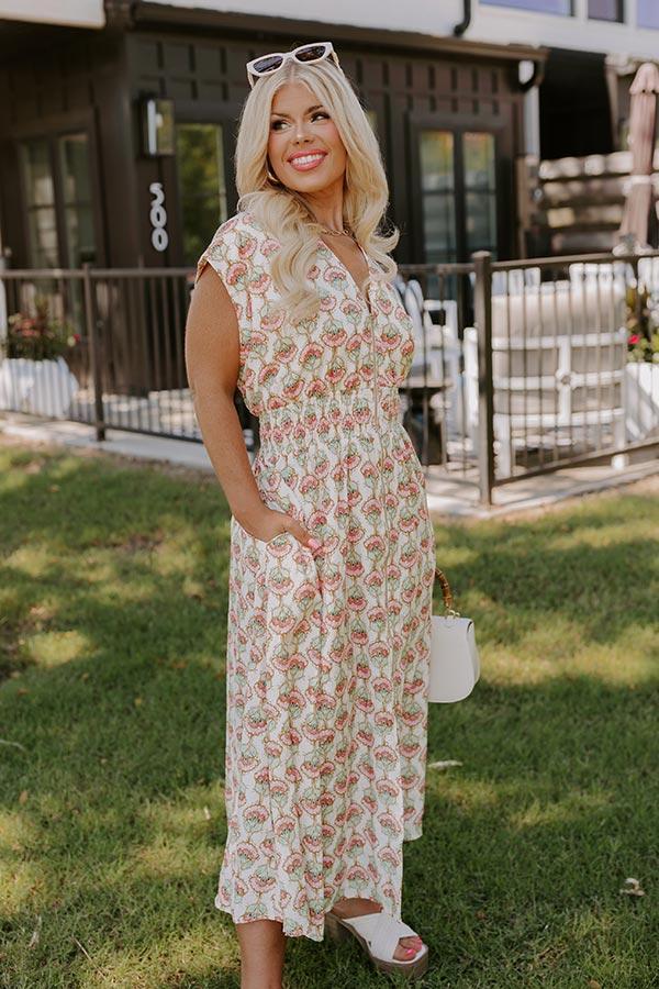 Cue The Sunshine Floral Midi Curves Product Image