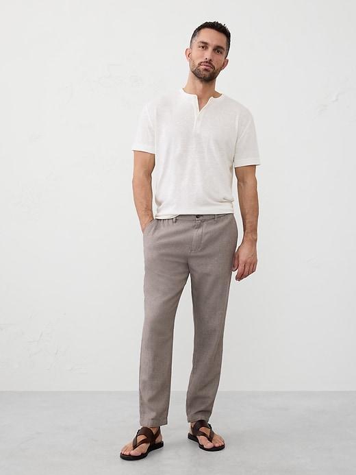 Linen-Blend Henley Product Image