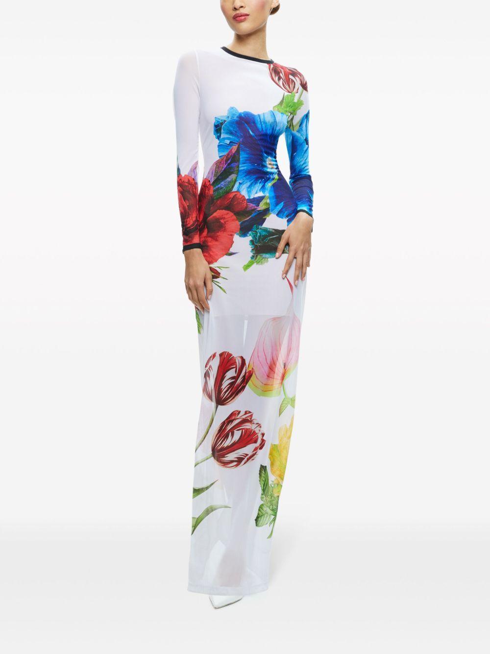 ALICE AND OLIVIA Delora Floral-print Maxi Dress In Le Parisien Product Image