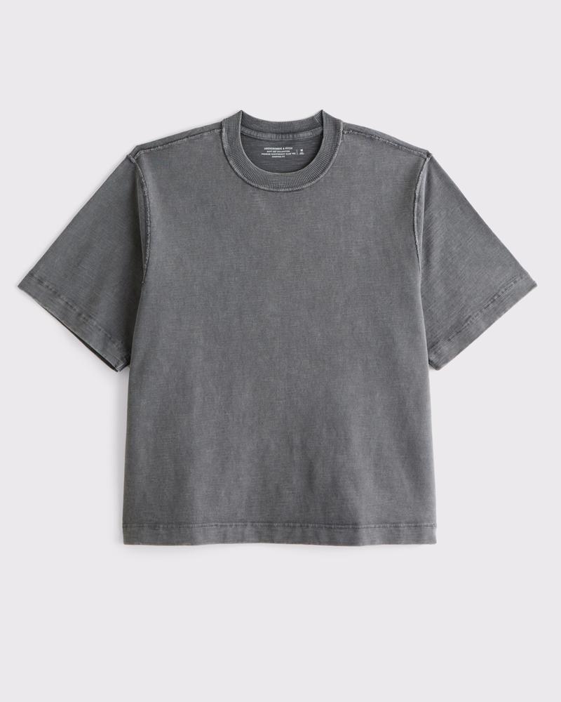 Premium Heavyweight Slub Cropped Tee Product Image