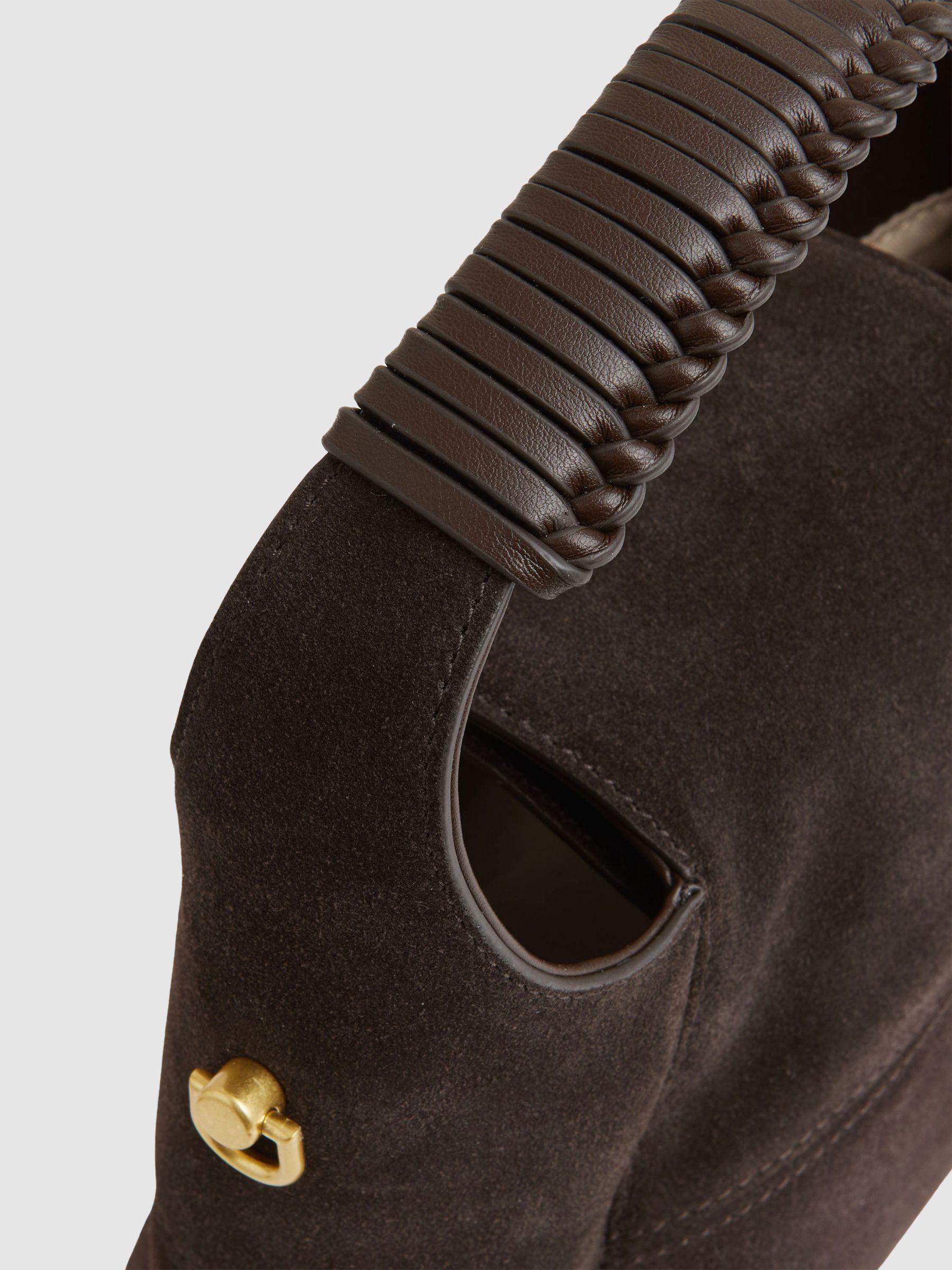 Suede Crossbody Bag in Chocolate Product Image