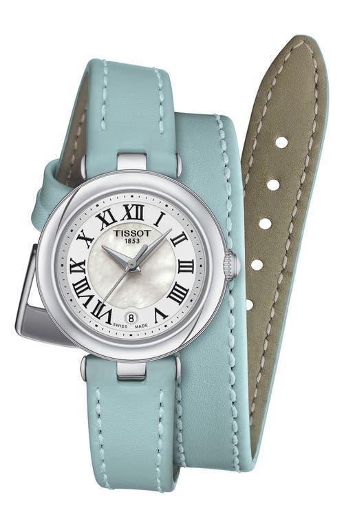 Tissot Womens Bellissima Quartz Analog Green Croco Leather Strap Watch Product Image