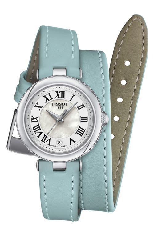 Tissot Womens Bellissima Quartz Analog Green Croco Leather Strap Watch Product Image