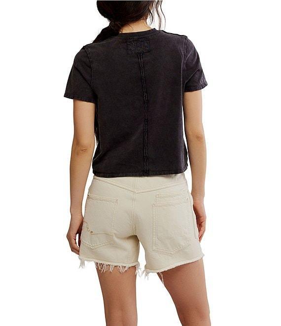 Free People We The Free Everyday Crew Neck Short Sleeve Semi Cropped Tee Product Image