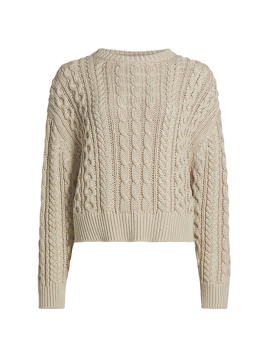 Womens Rory Cotton Cable-Knit Sweater Product Image