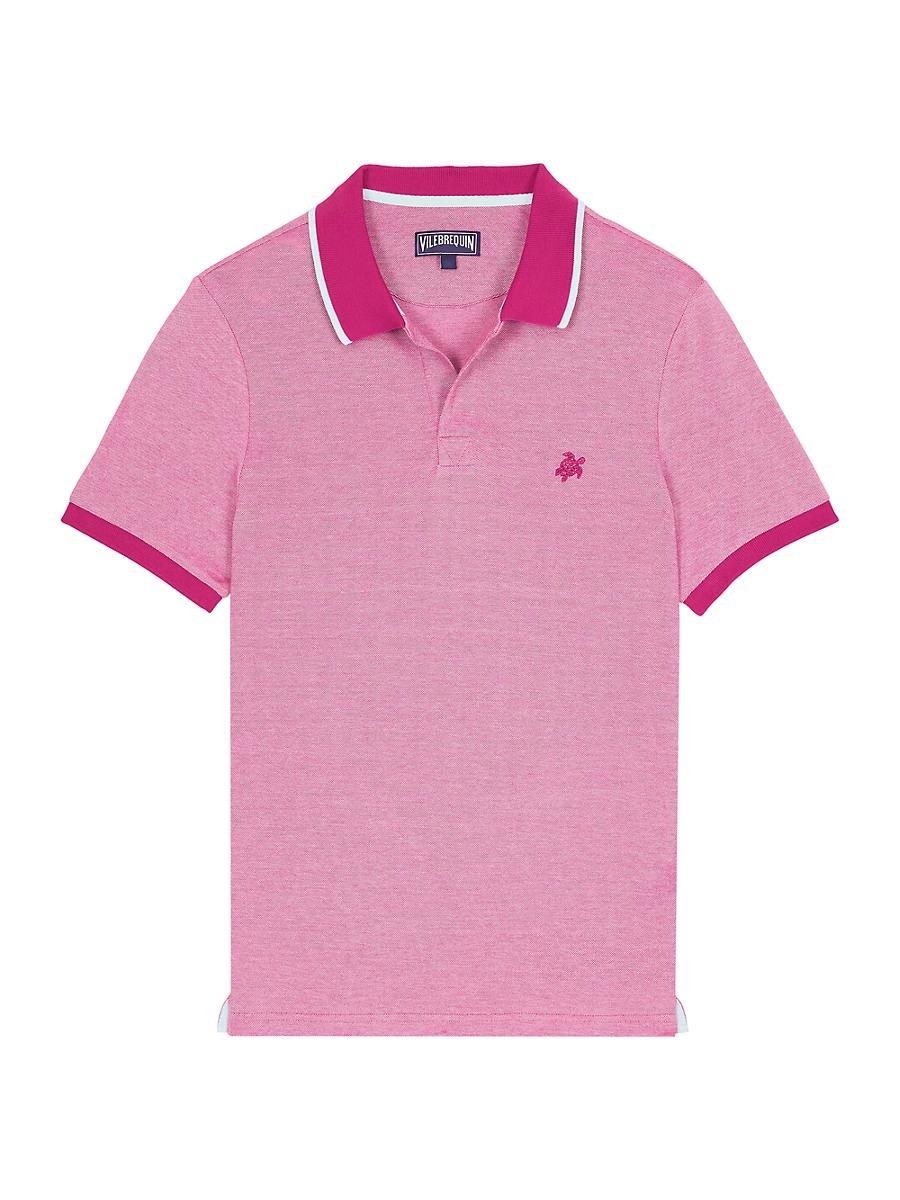 Mens Pique Changeant Polo Shirt Product Image