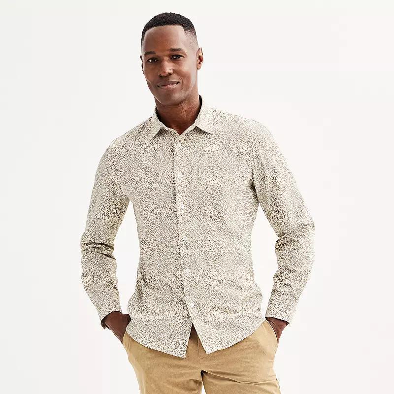 Men's FLX Slim Performance Untucked-Fit Button Down Long Sleeve Shirt,  Product Image