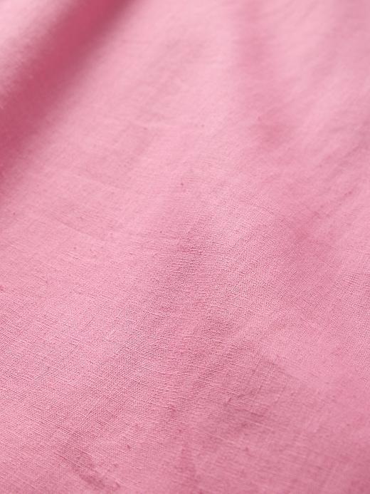 Linen-Blend Mini Shift Dress Product Image