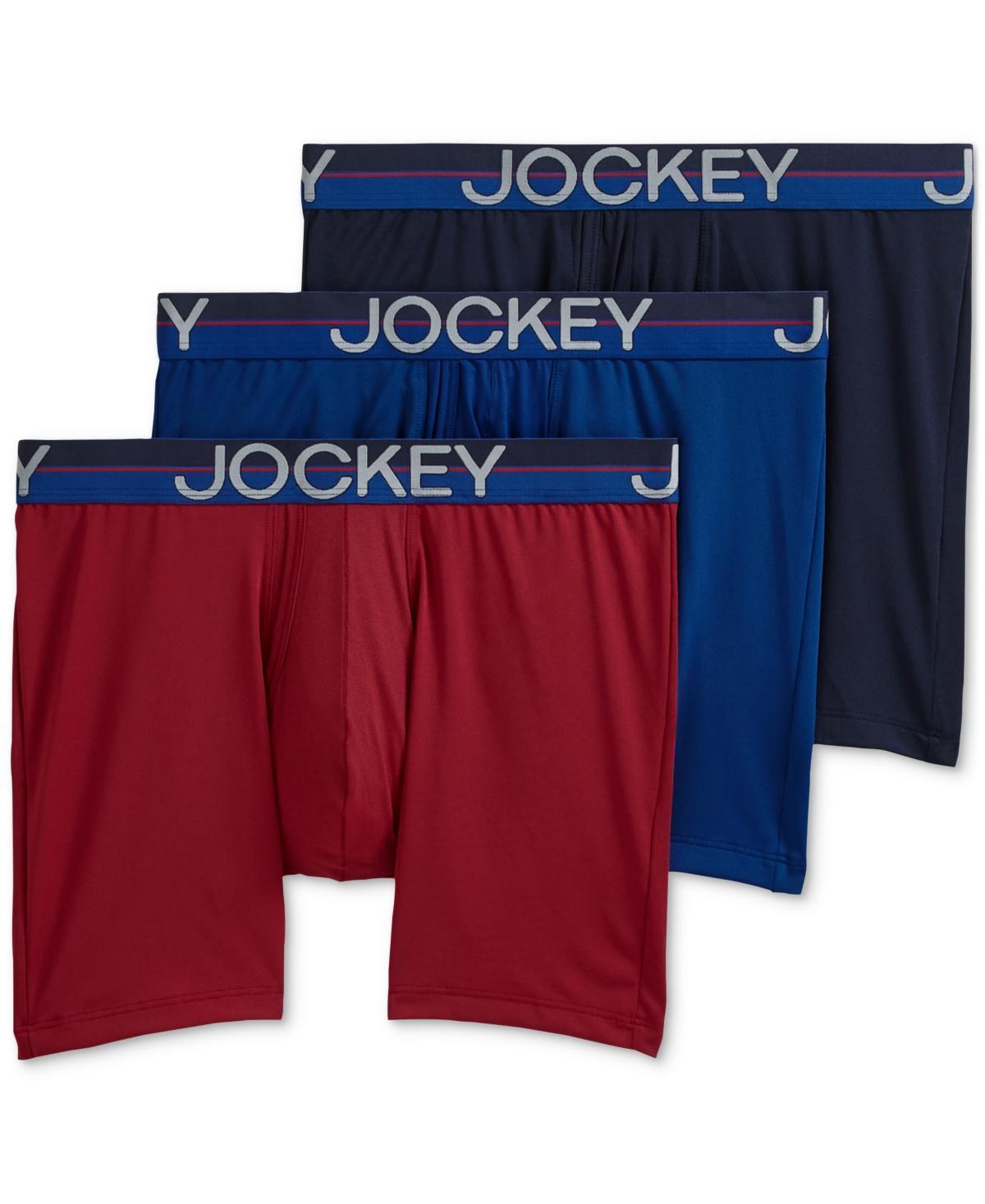 Men's Jockey® Infinite Cool 3-pk Microfiber Stretch 5" Boxer Briefs, Size: XL, Military Green Team Product Image