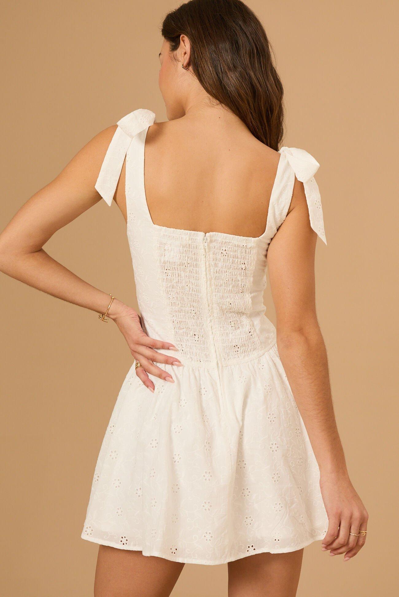 Elise Eyelet Mini Dress Product Image