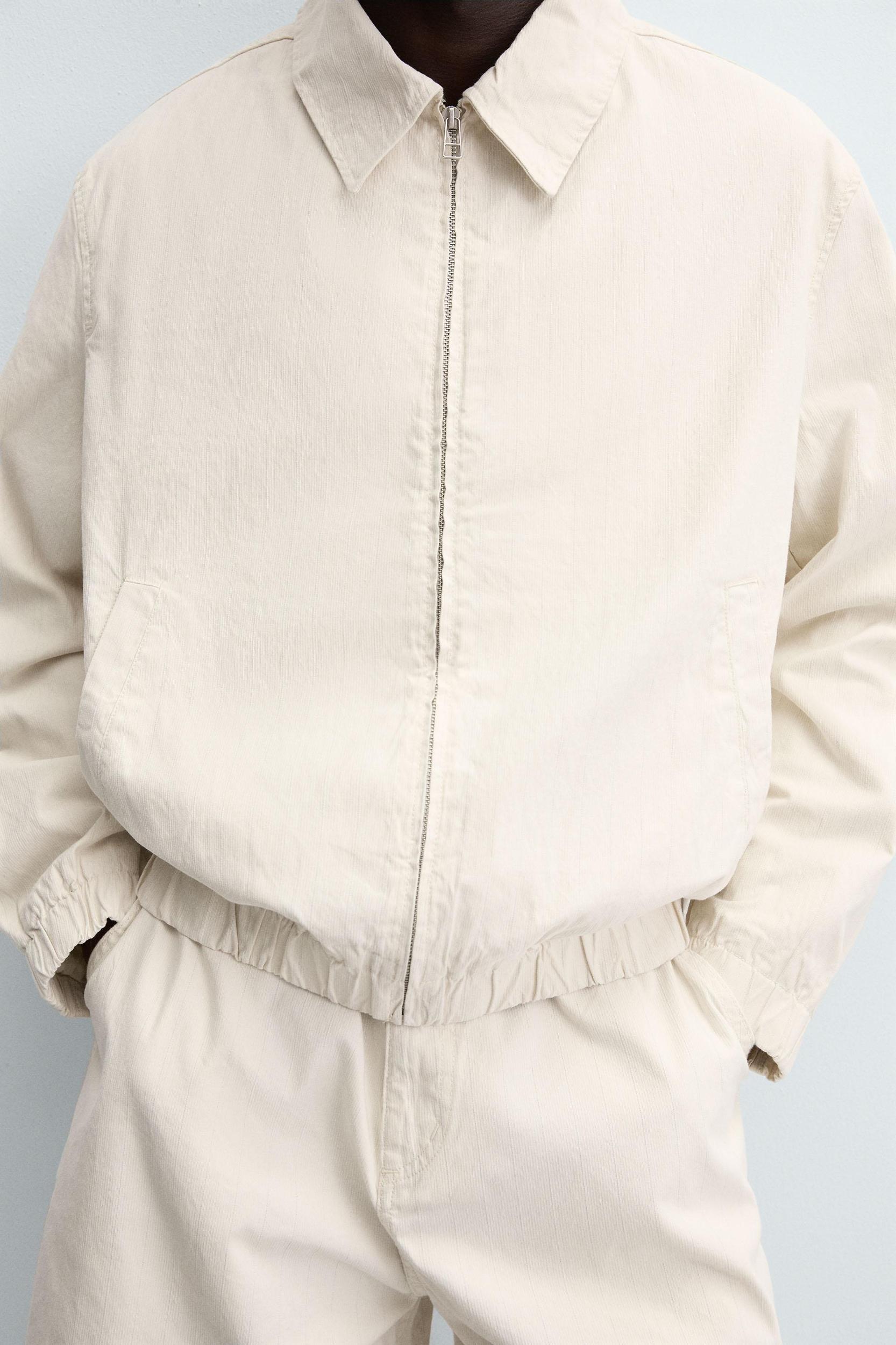 STRIPED TEXTURED JACKET Product Image