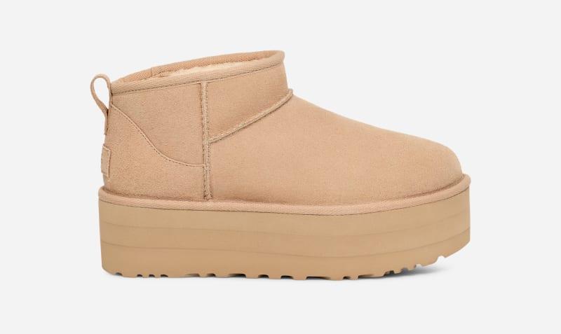 UGG Womens Classic Ultra Mini Platform Suede Classic Boots Product Image