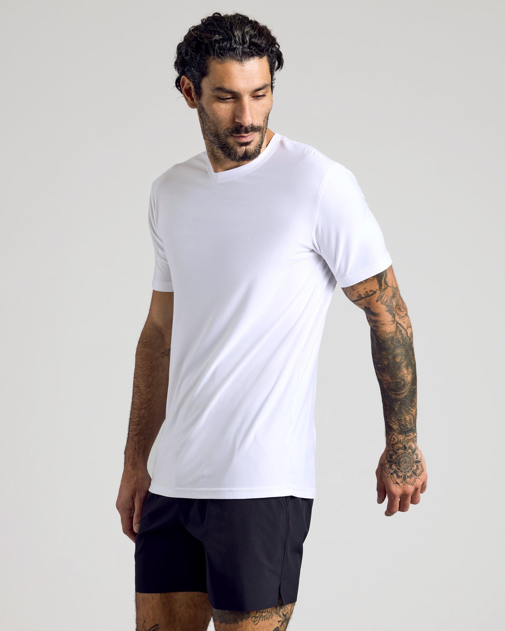 White Active Crew Neck Tee Product Image