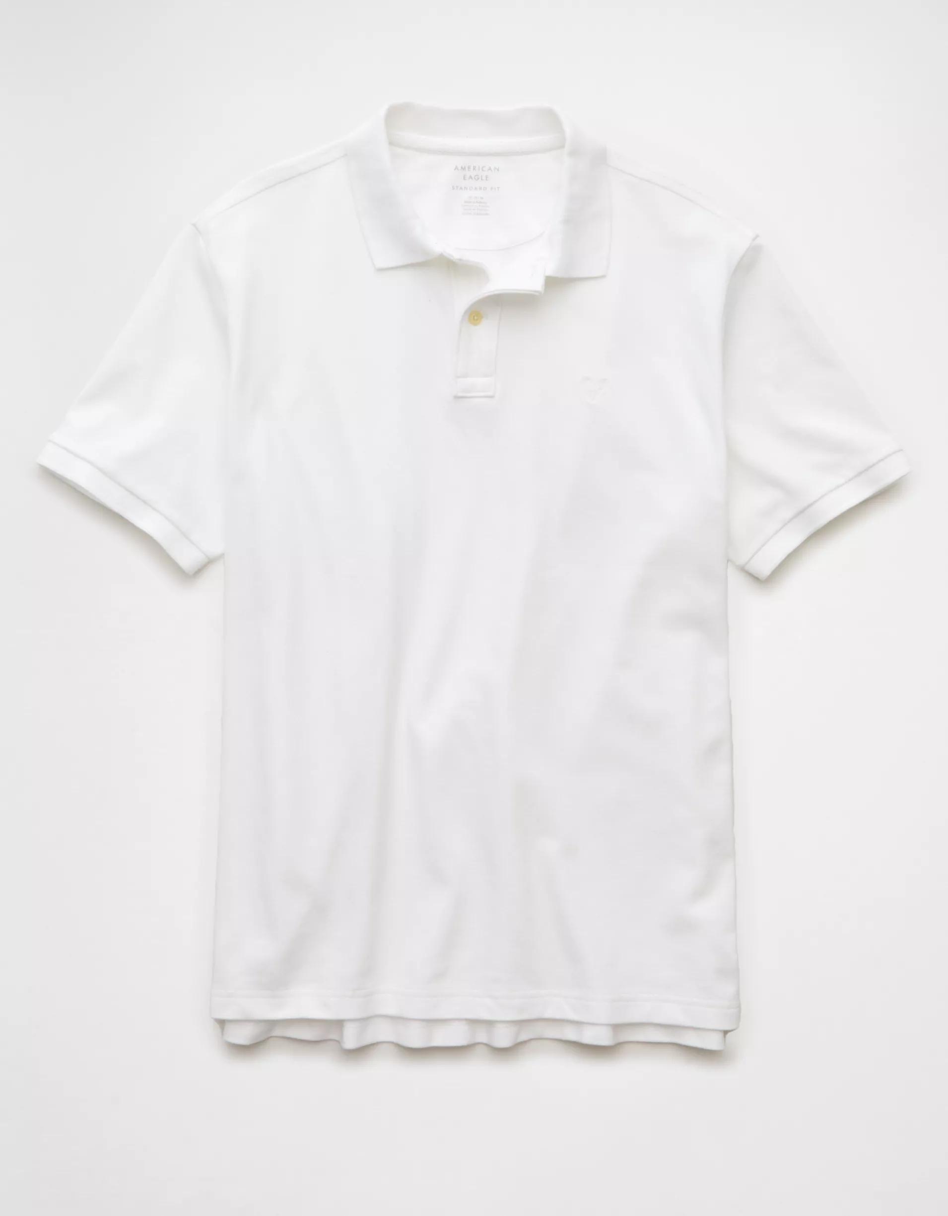 AE Lived-In Stretch Pique Polo Shirt Product Image