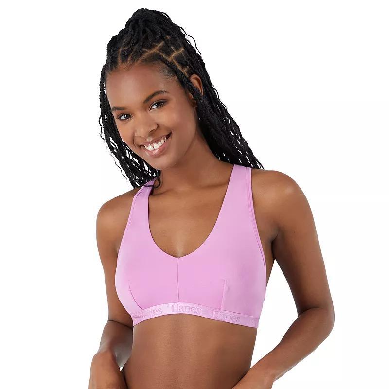 Womens Hanes Ultimate Originals 2-Pack SuperSoft Racerback Bralette DUS201 Product Image