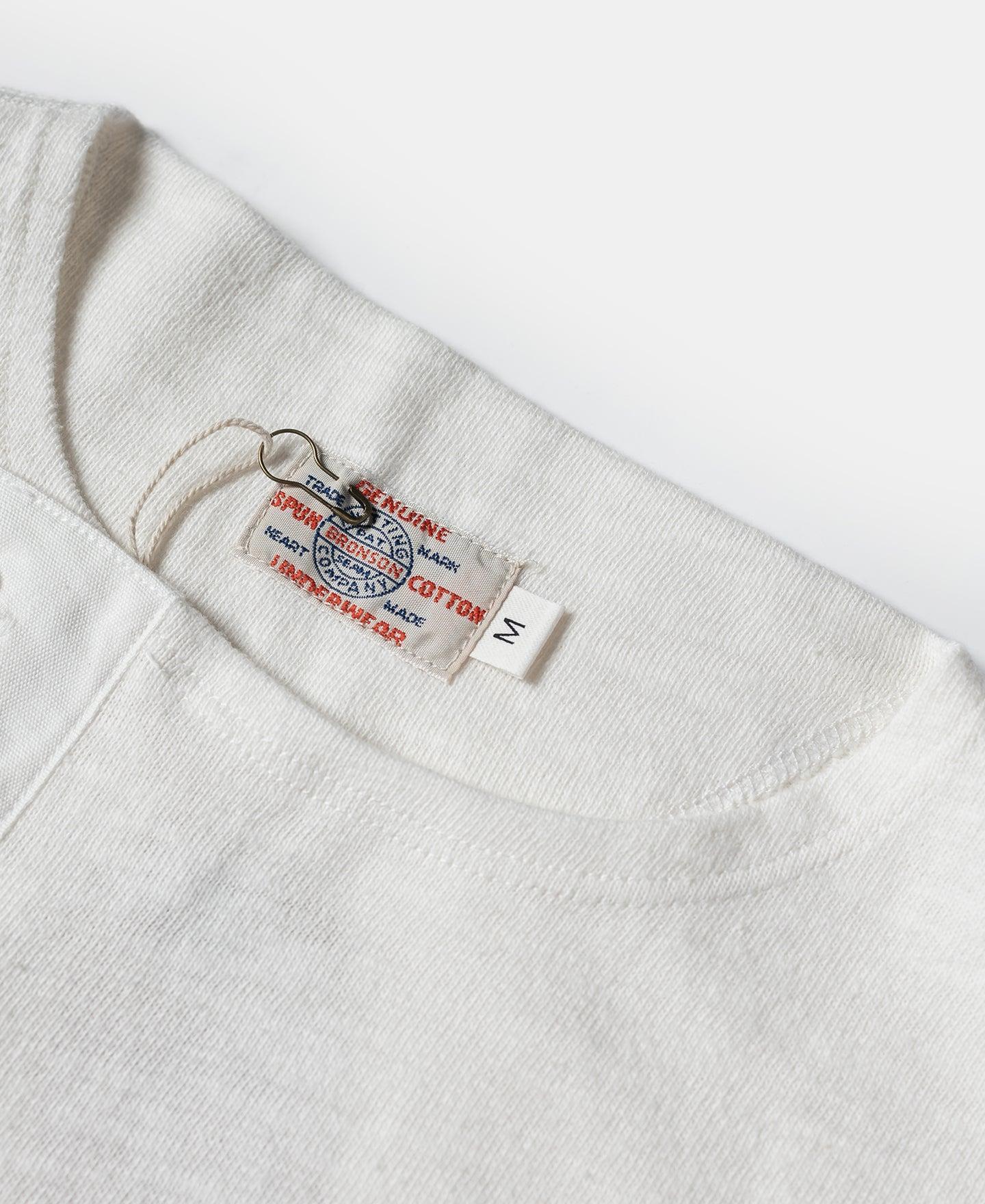 Side Closing Short Sleeve Henley T-Shirt - White Product Image