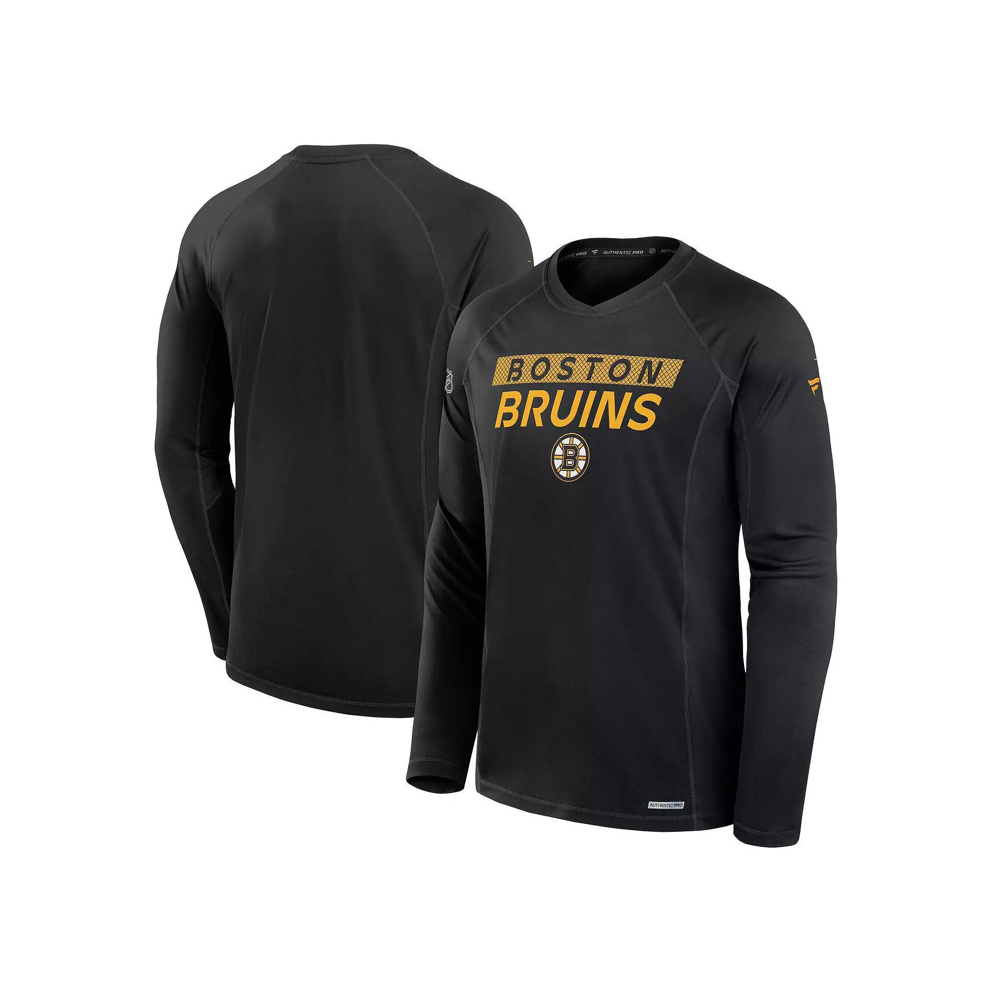 Men's Fanatics Black Pittsburgh Penguins Authentic Pro Rink Tech Long Sleeve T-Shirt, Size: Small Product Image