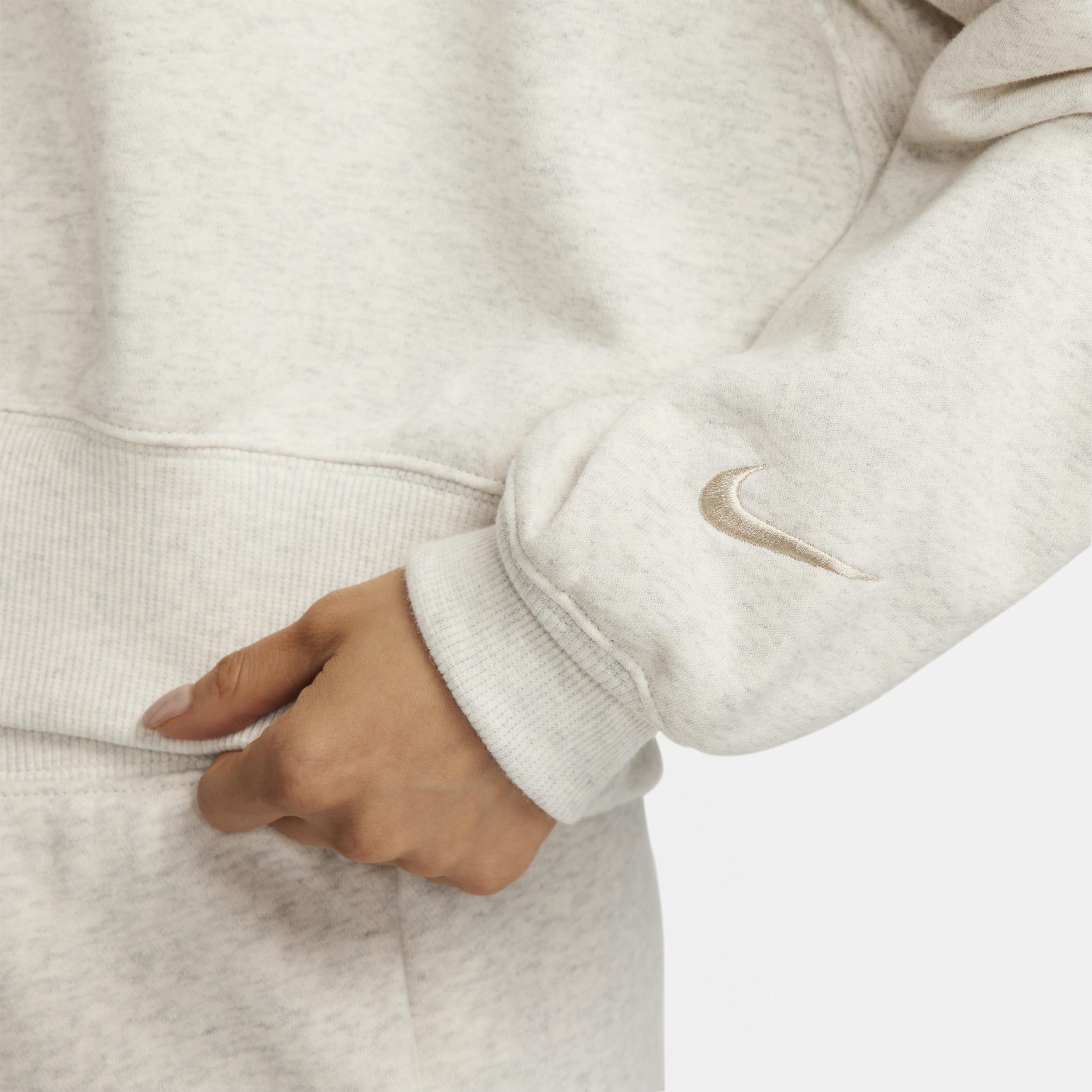 Nike Sportswear Women's Oversized 1/2-Zip Crop Fleece Sweatshirt Product Image