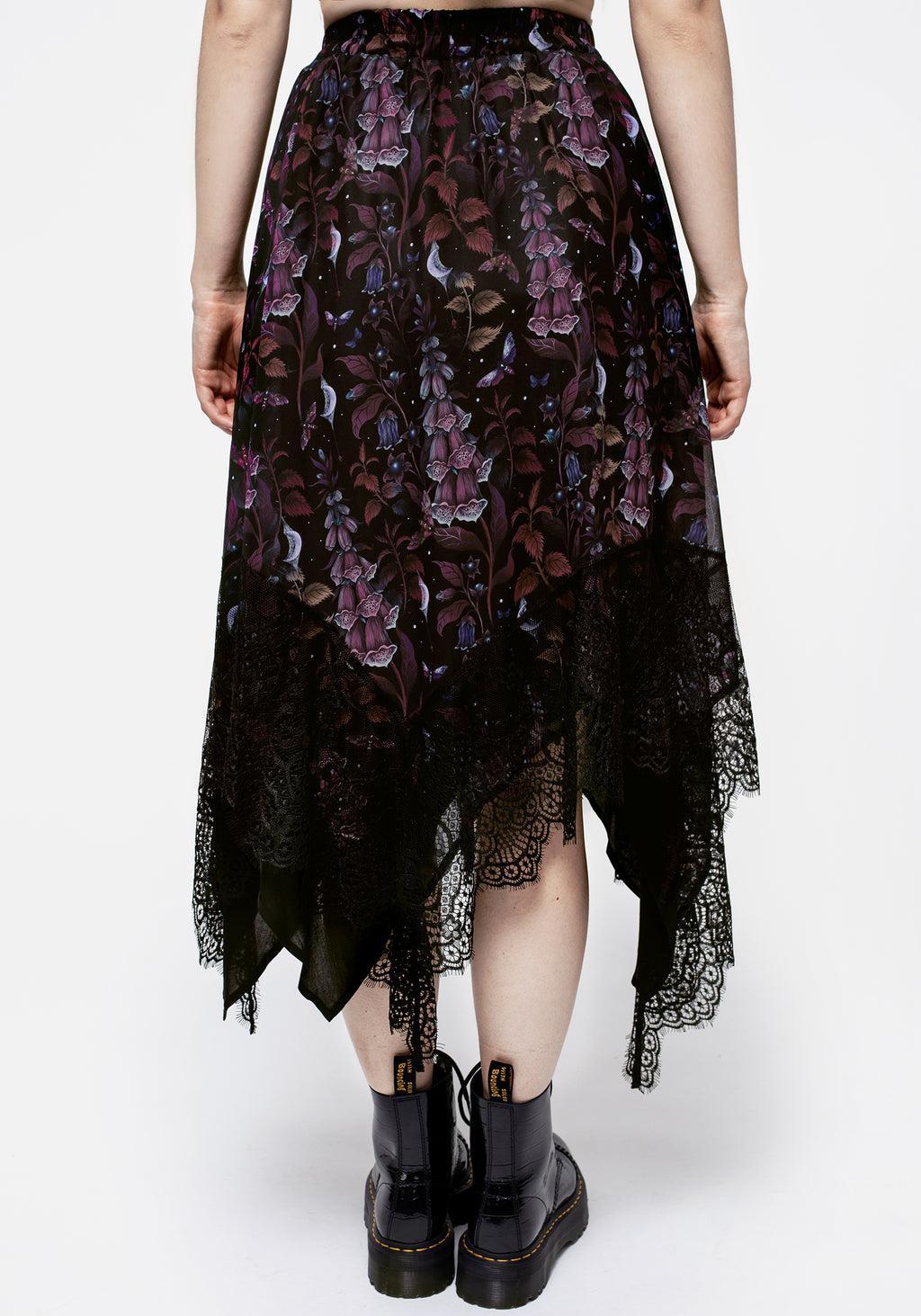 Foxglove Chiffon Handkerchief Hem Skirt Product Image