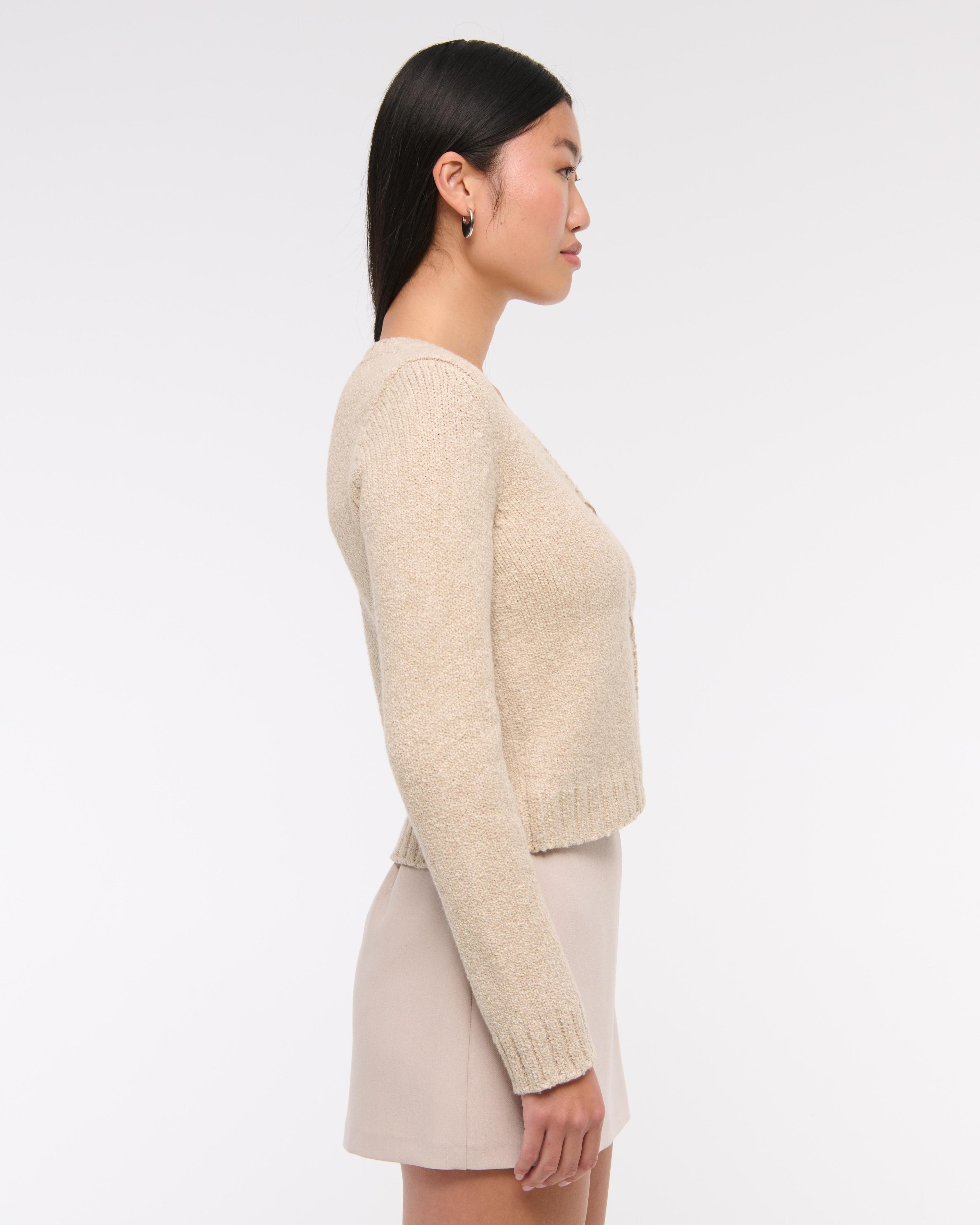 Textural Y-Neck Cardigan Product Image