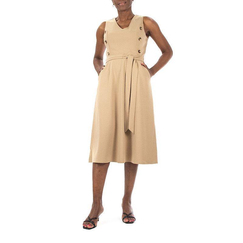 Women's Nina Leonard Fit & Flare Midi Dress, Size: Large Product Image